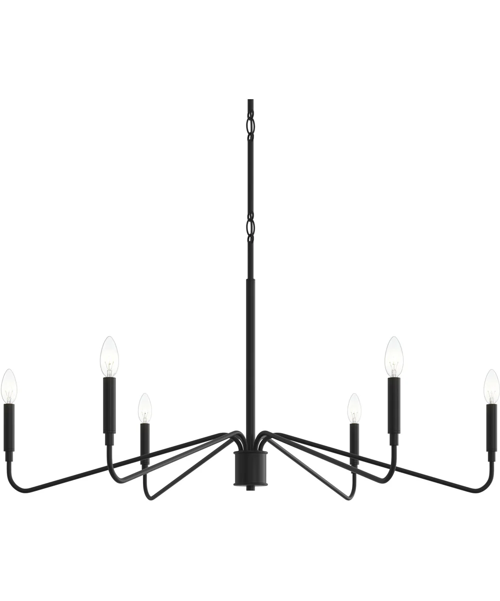 Pilar 6-Light Chandelier Matte Black - Image 8