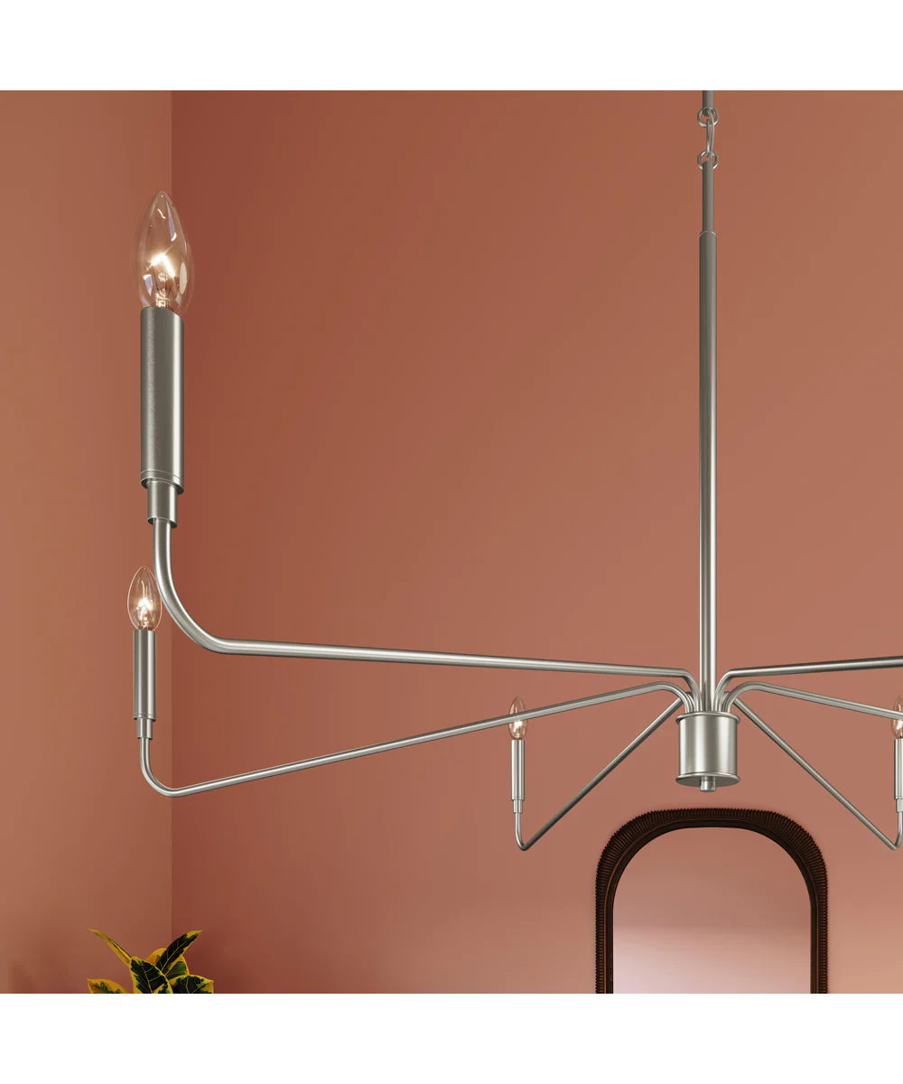 Pilar Extra Large 6-Light Chandelier Brushed Nickel - Image 9