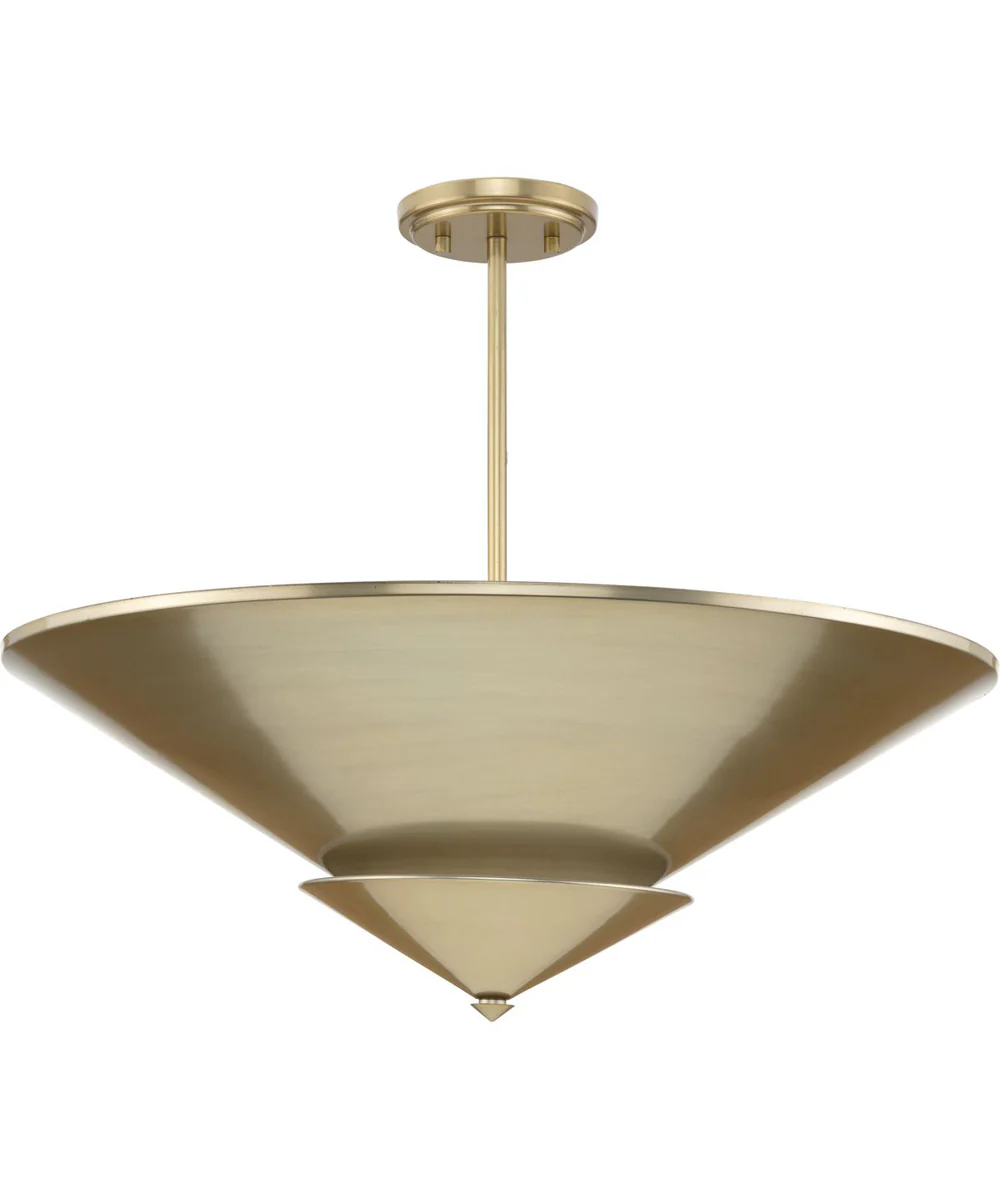 Pinellas 25 in. 4-Light Flush Mount Soft Gold - Image 9