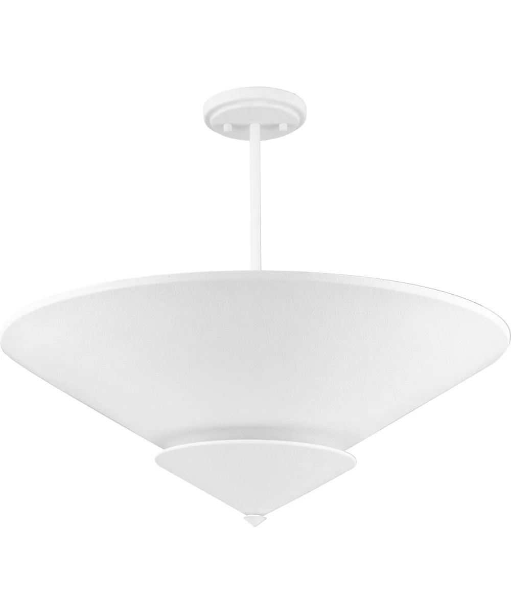 Pinellas 25 in. 4-Light Flush Mount White Plaster - Image 5