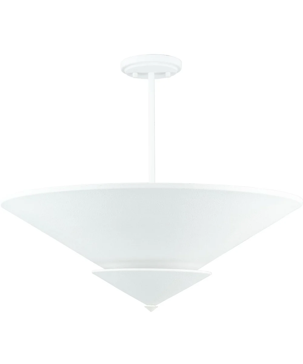 Pinellas 25 in. 4-Light Flush Mount White Plaster - Image 7