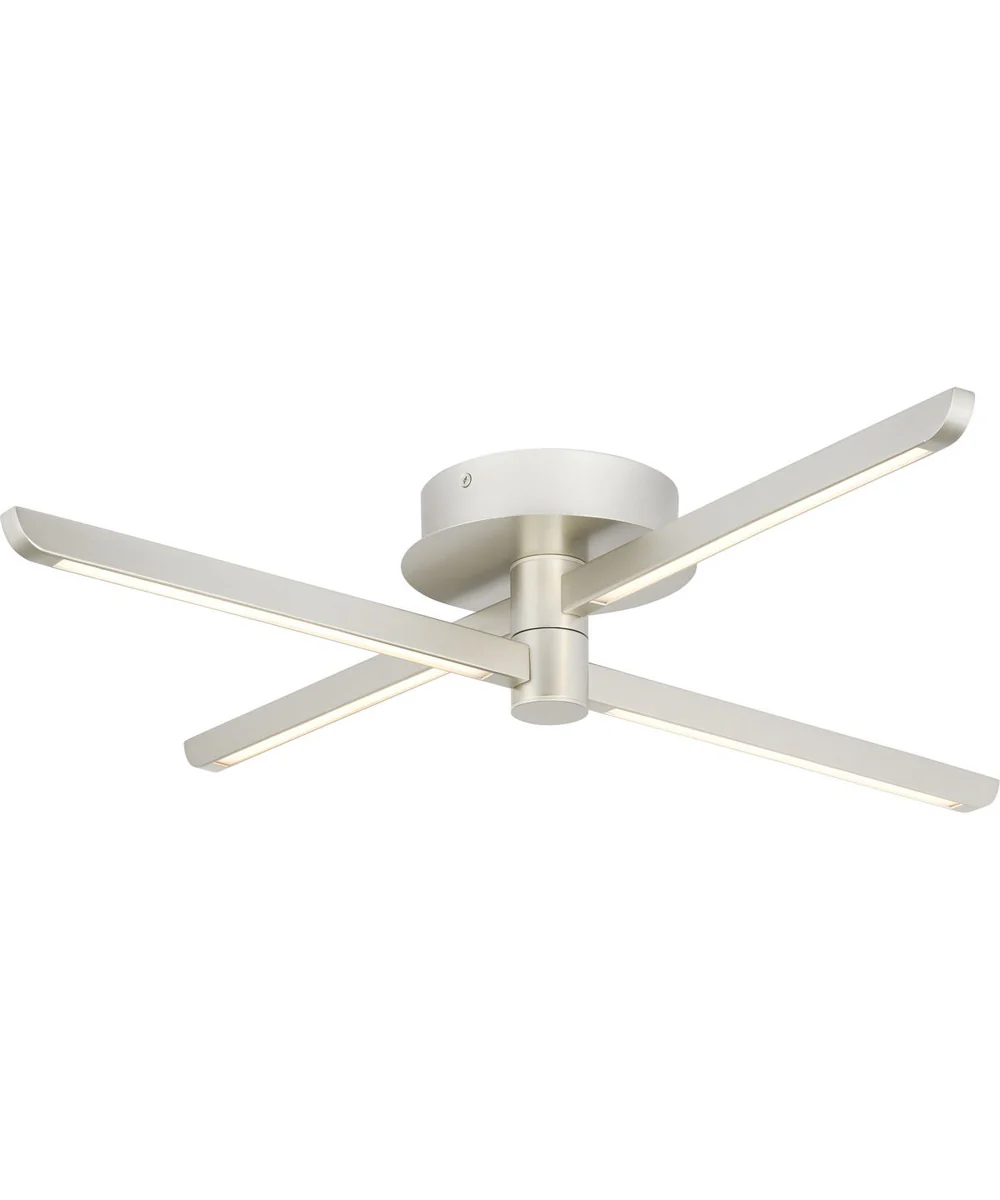 Pivot LED 4-Light Semi-Flush or Wall Mount Fixture Burnished Nickel