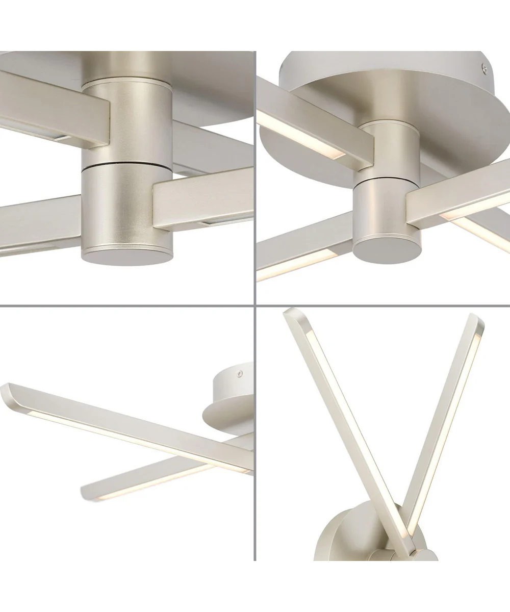 Pivot LED 4-Light Semi-Flush or Wall Mount Fixture Burnished Nickel - Image 8