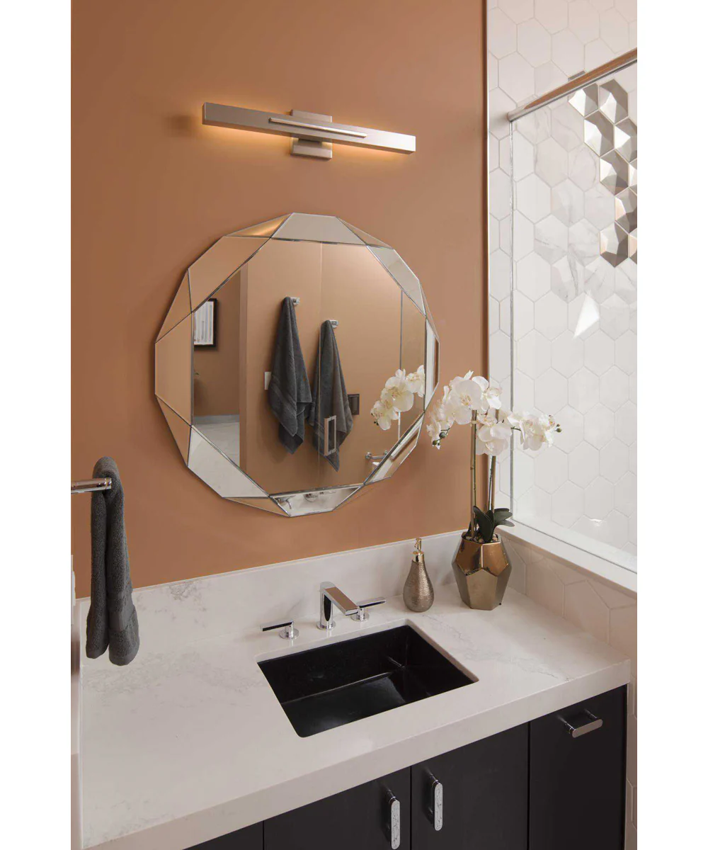 Planck LED 2-Light LED Wall Sconce, Finish Brushed Nickel - Image 2