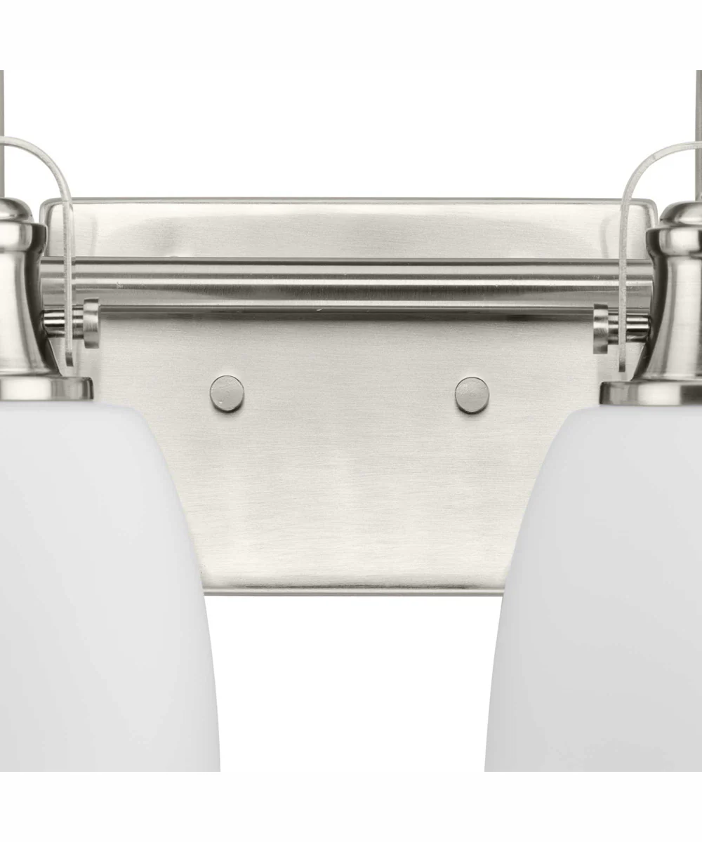 Preston 2-Light Coastal Bath Vanity Light Brushed Nickel - Image 3