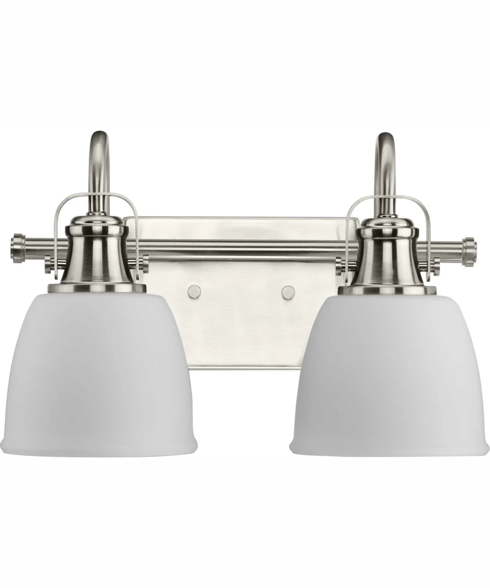Preston 2-Light Coastal Bath Vanity Light Brushed Nickel - Image 7
