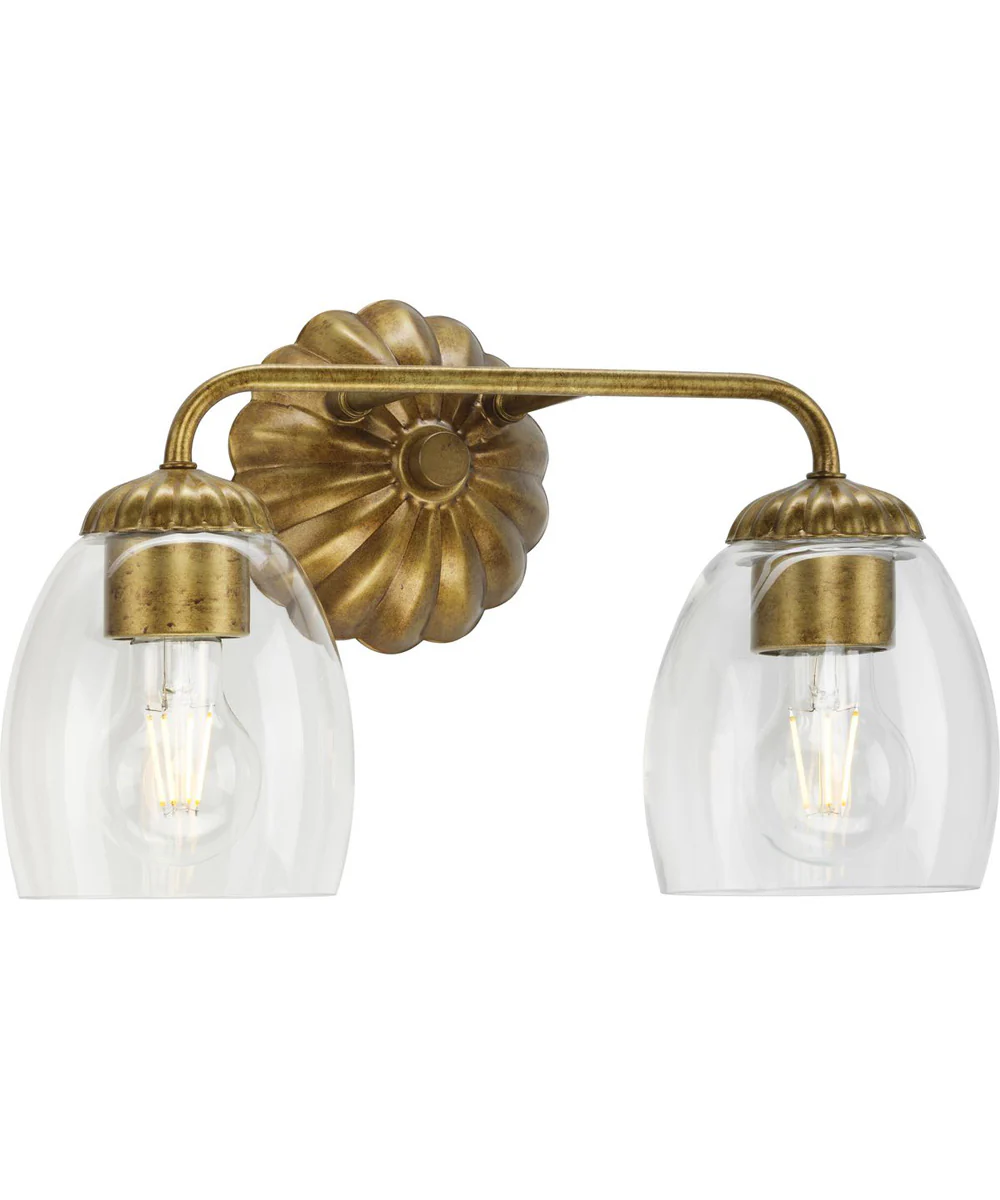 Quillan 2-Light Transitional Bath & Vanity Light Gold Ombre - Image 5
