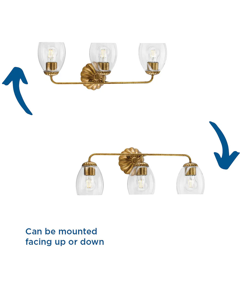 Quillan 3-Light Transitional Bath & Vanity Light Gold Ombre - Image 12