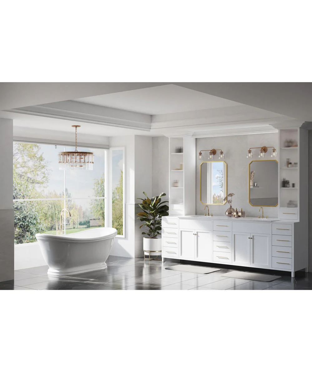 Quillan 3-Light Transitional Bath & Vanity Light Gold Ombre - Image 2