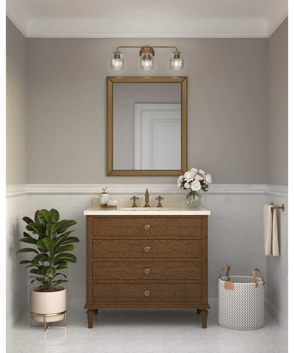 Quillan 3-Light Transitional Bath & Vanity Light Gold Ombre - Image 3