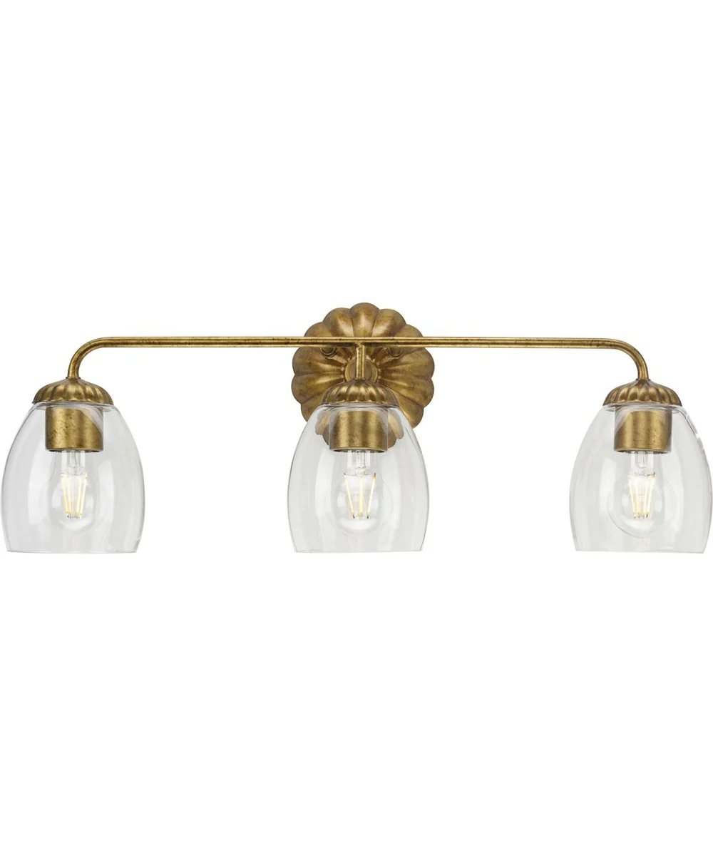 Quillan 3-Light Transitional Bath & Vanity Light Gold Ombre - Image 6
