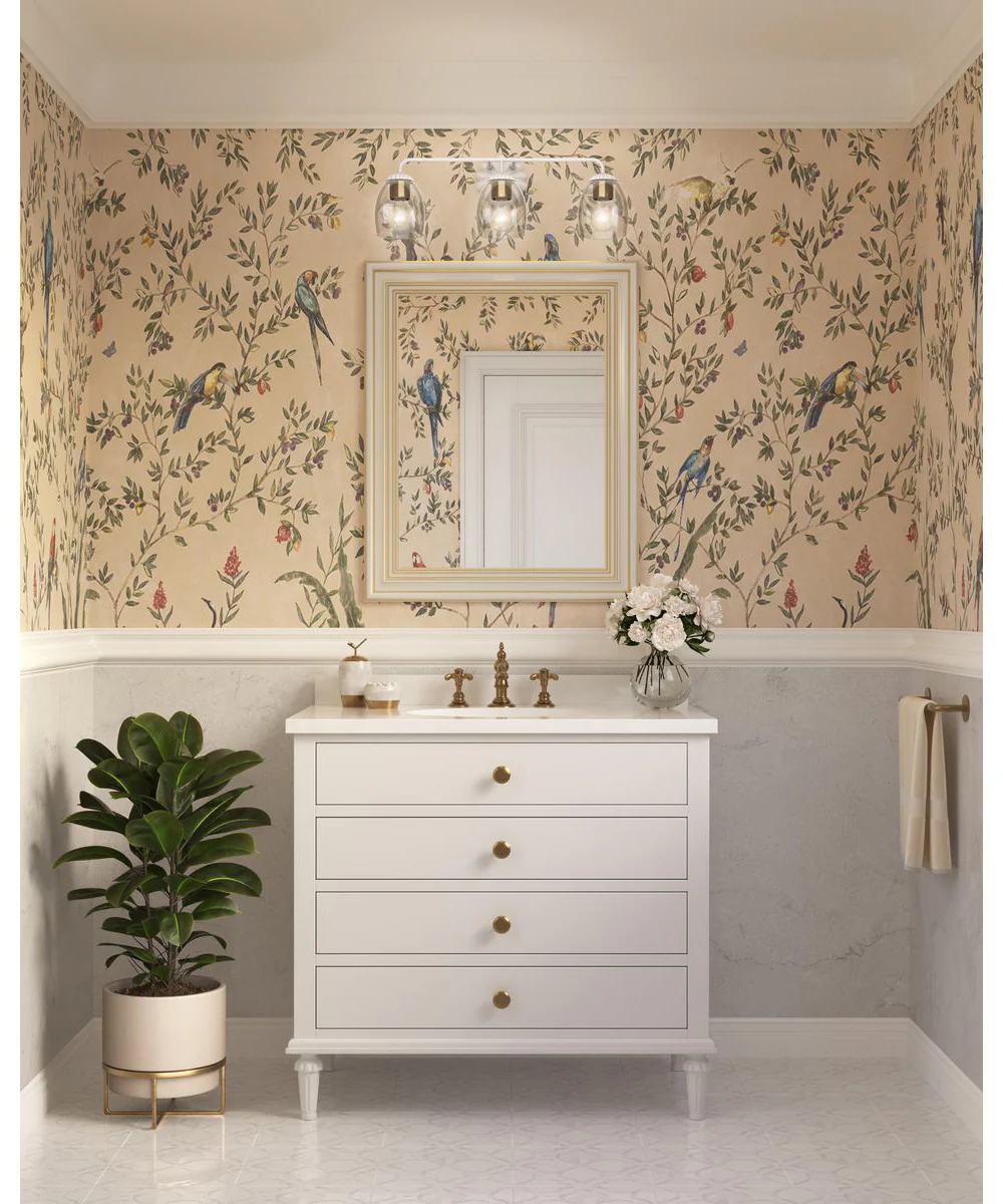 Quillan 3-Light Transitional Bath & Vanity Light White Plaster - Image 2