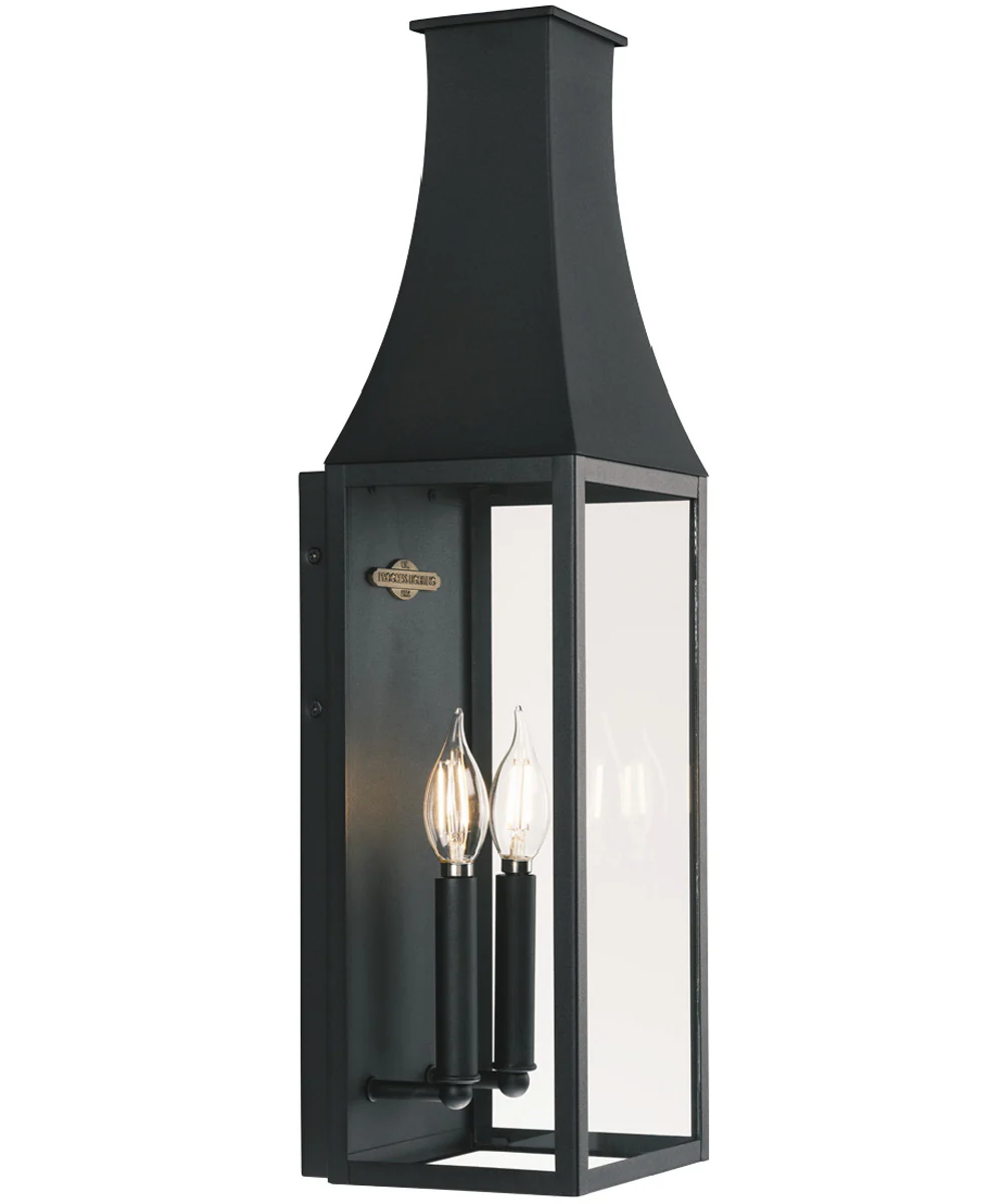 Radcliffe 2-Light Large Outdoor Wall Lantern Black - Image 5