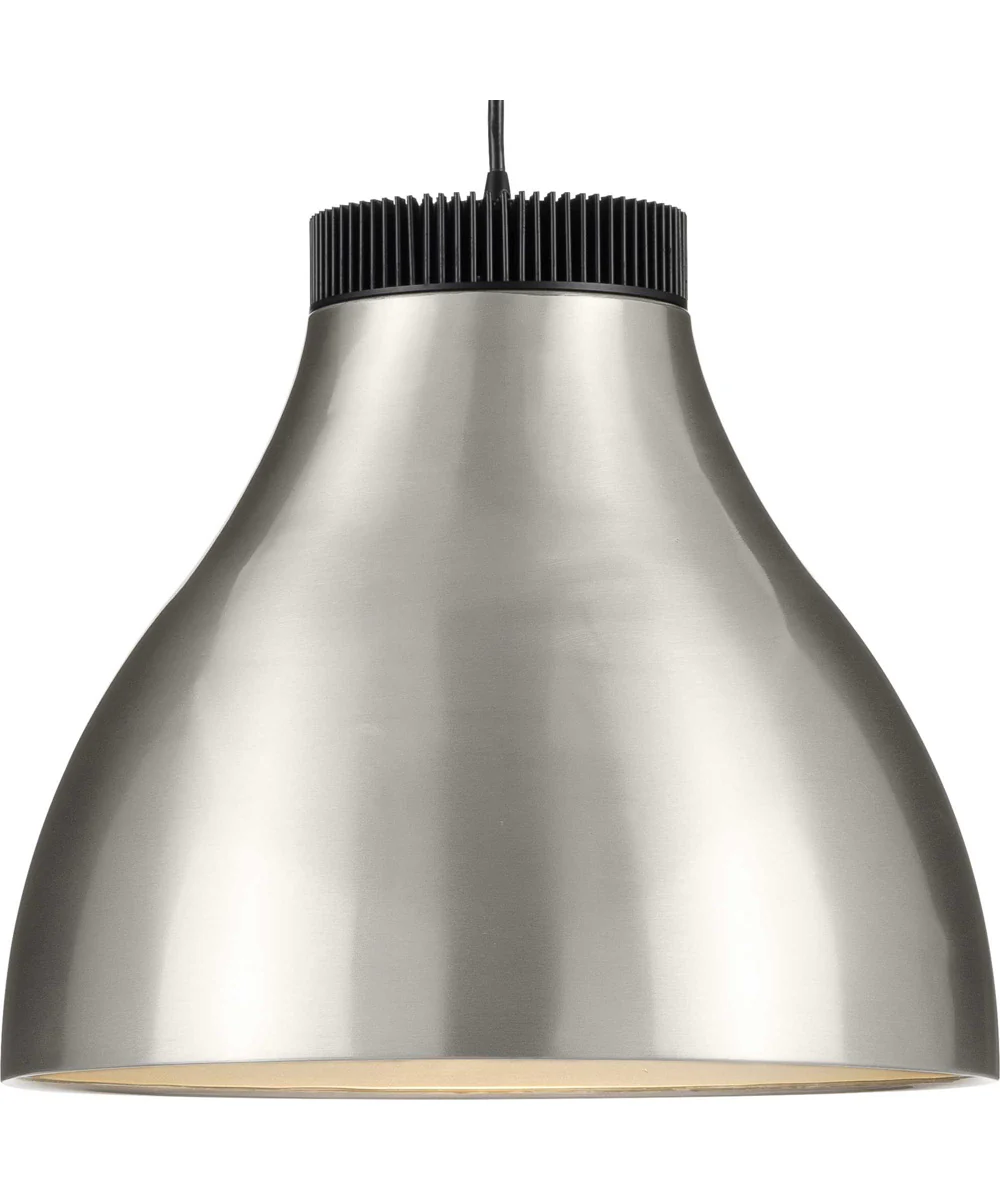 Radian LED  Modern Metal Pendant Brushed Nickel
