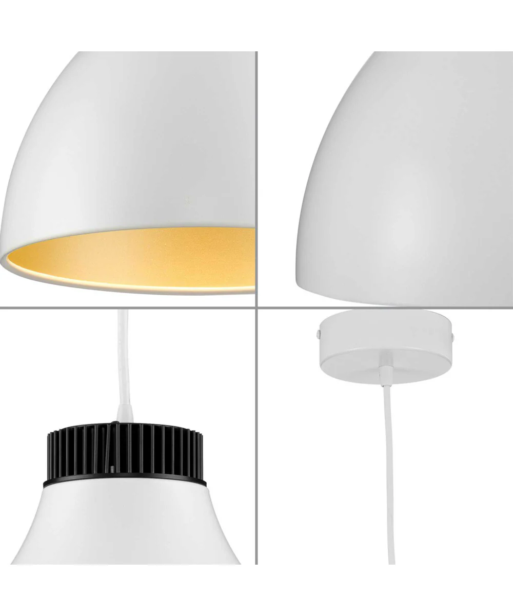 Radian LED Modern Metal Pendant Satin White - Image 3