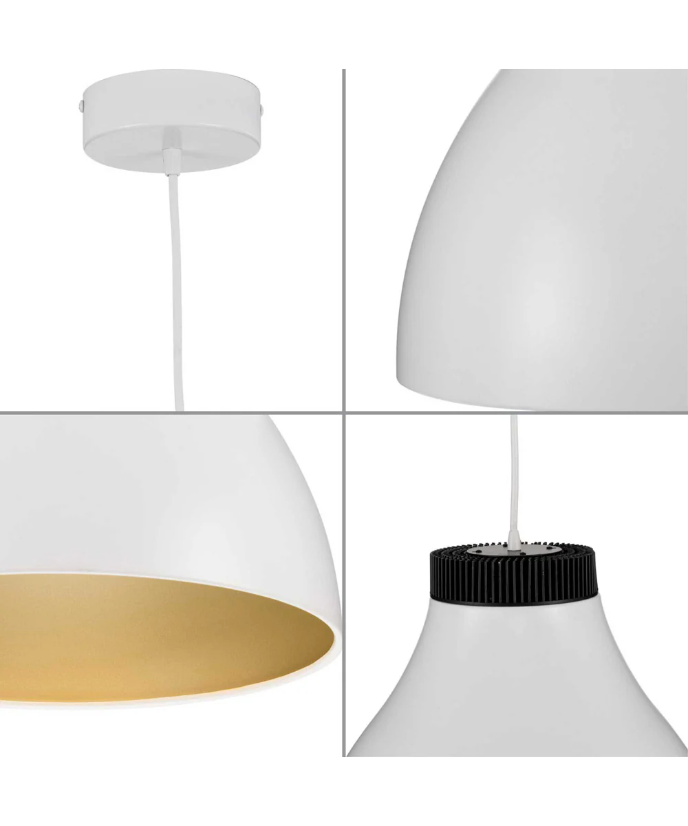 Radian LED Modern Metal Pendant Satin White - Image 4
