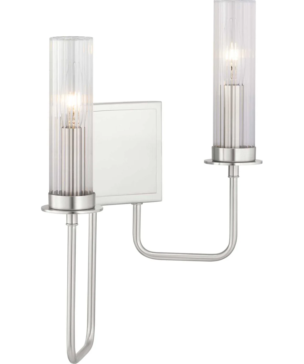 Rainey 2-Light Wall Bracket Brushed Nickel - Image 4