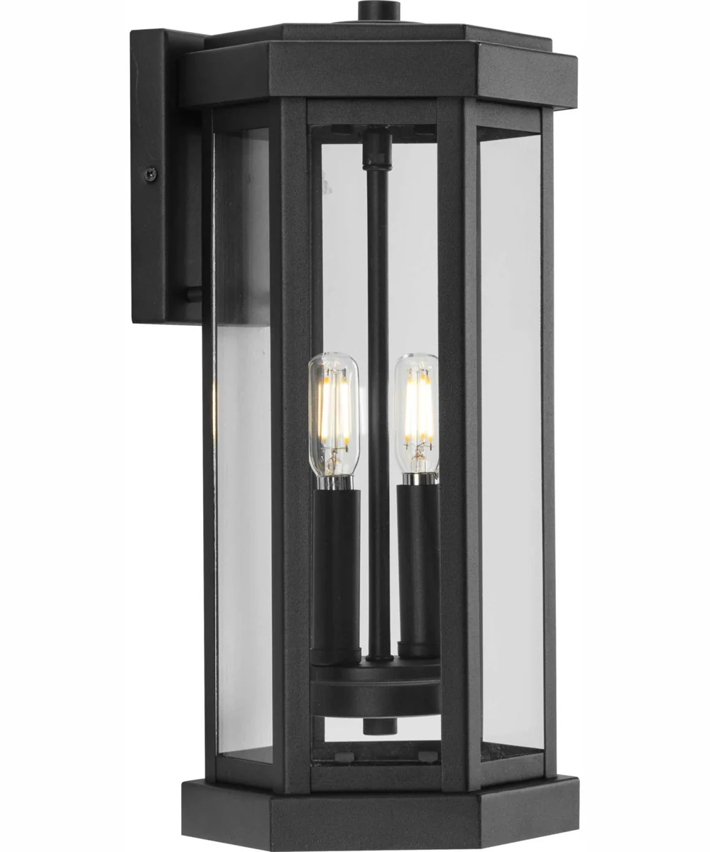 Ramsey Modern Farmhouse Outdoor Medium Wall Lantern Textured Black