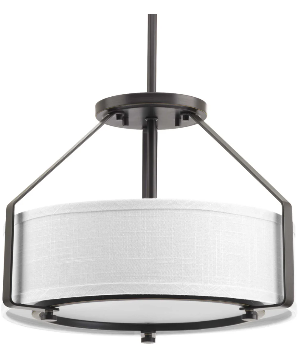 Ratio 3-Light 16" Semi-Flush Mount Antique Bronze - Image 5