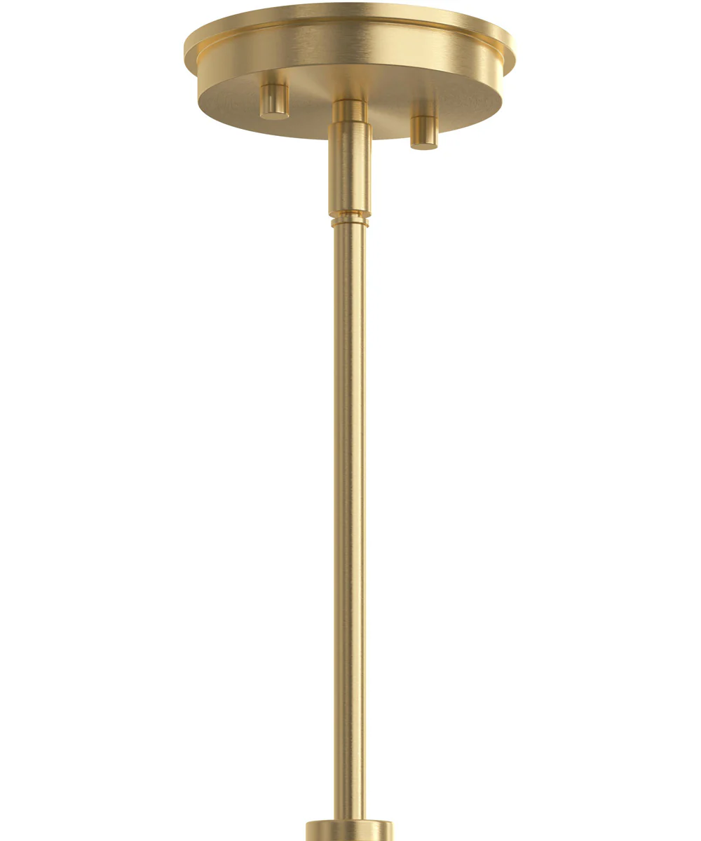 Reines 1-Light Pendant with Clear Glass Shade Brushed Gold - Image 5