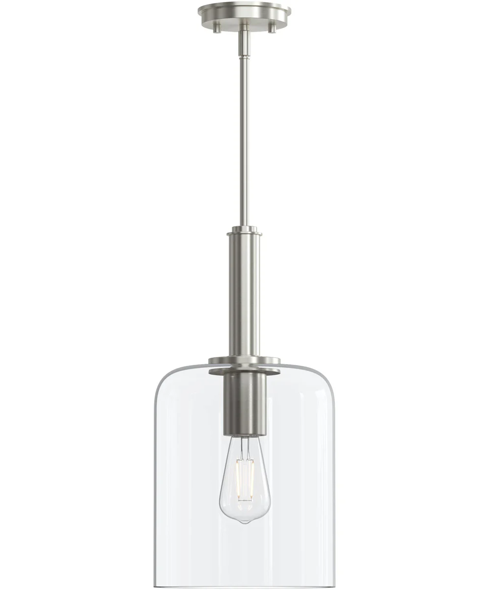 Reines 1-Light Pendant with Clear Glass Shade Brushed Nickel - Image 6