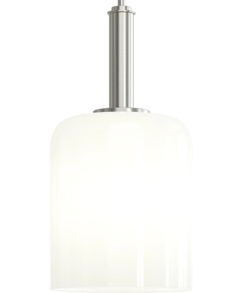 Reines 1-Light Pendant with Opal Glass Shade Brushed Nickel - Image 7