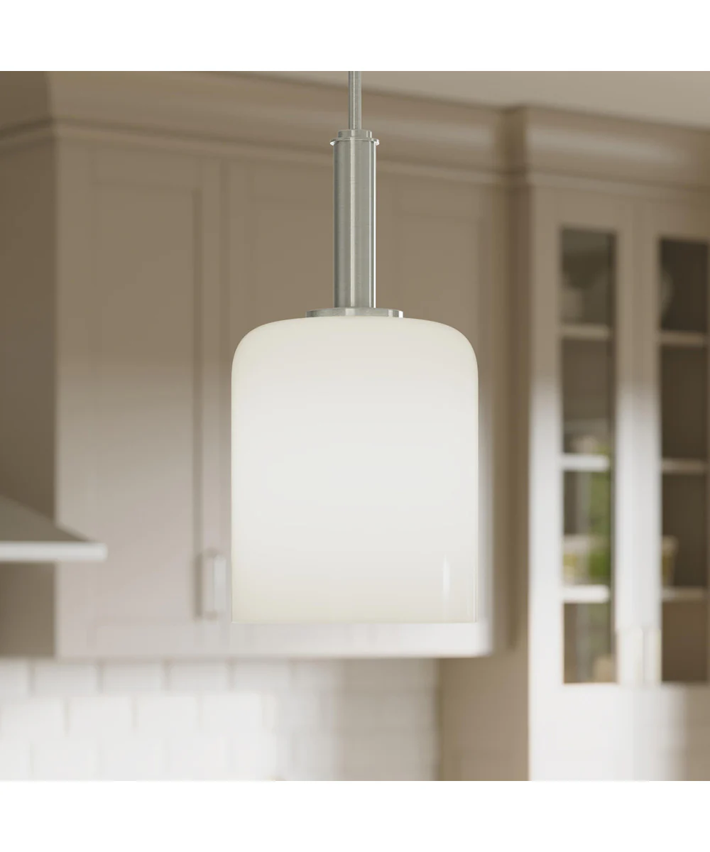 Reines 1-Light Pendant with Opal Glass Shade Brushed Nickel - Image 9
