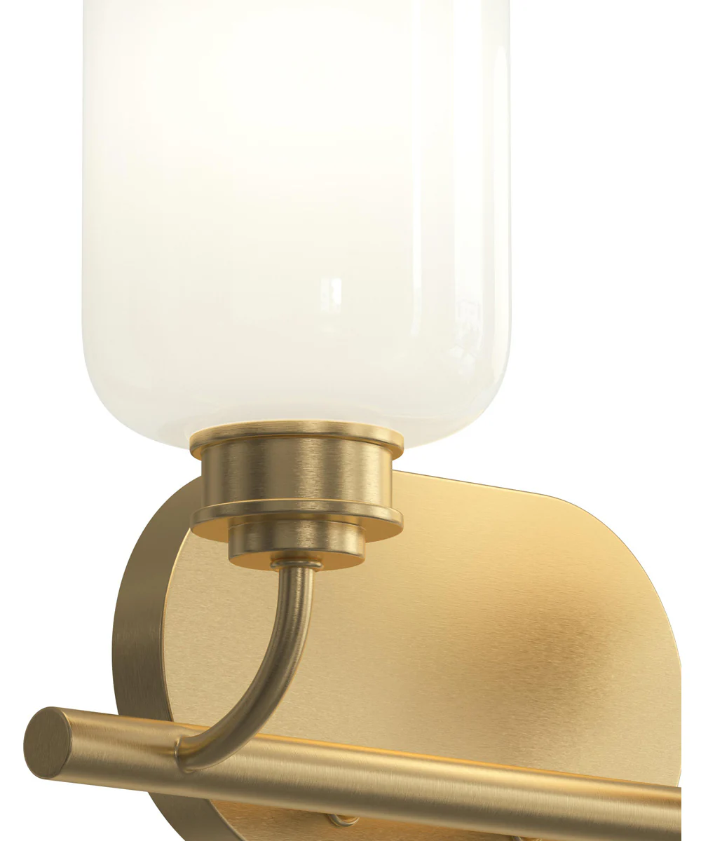 Reines 2-Light Bath Vanity with Opal Glass Shades Brushed Gold - Image 5