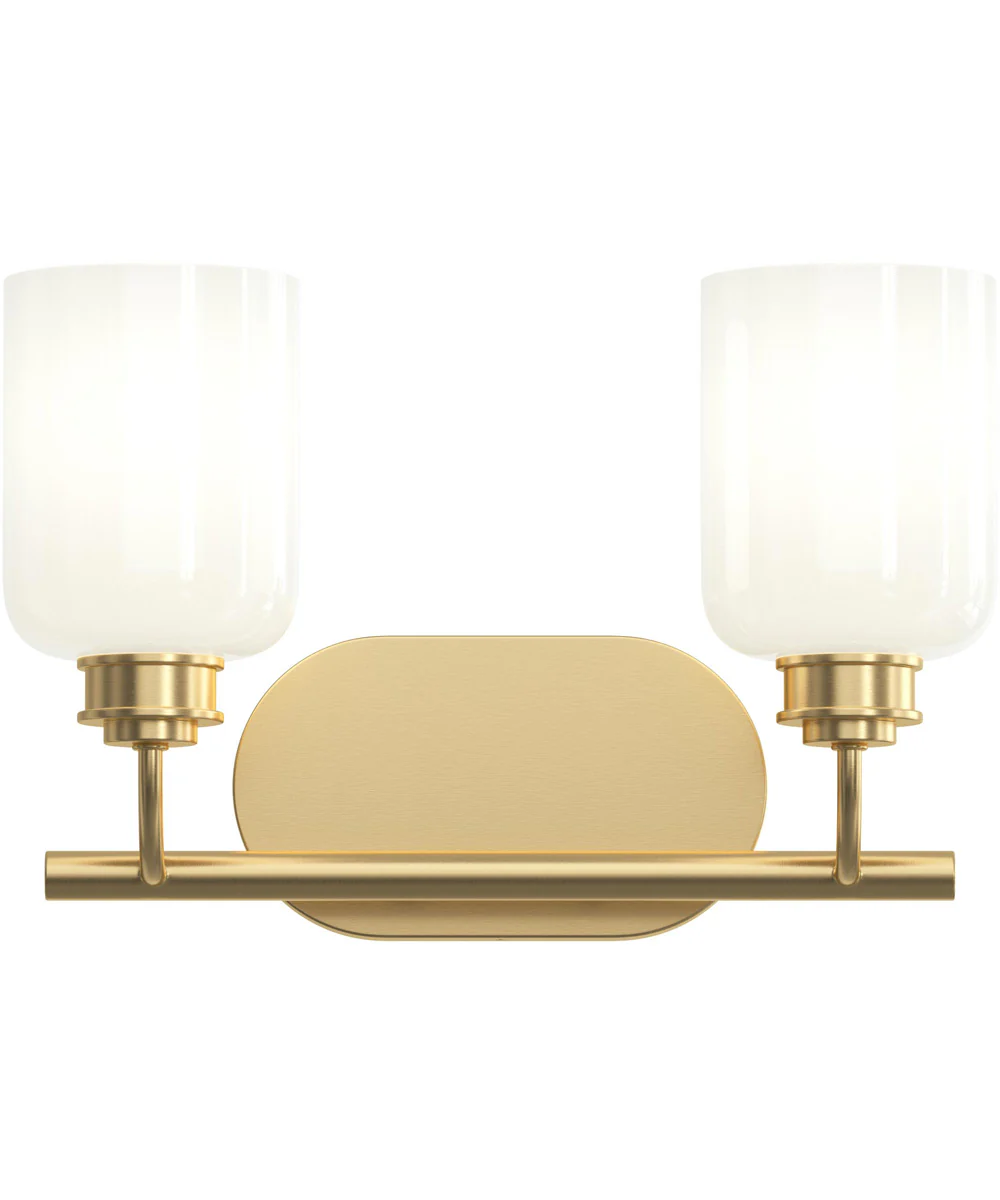 Reines 2-Light Bath Vanity with Opal Glass Shades Brushed Gold - Image 7