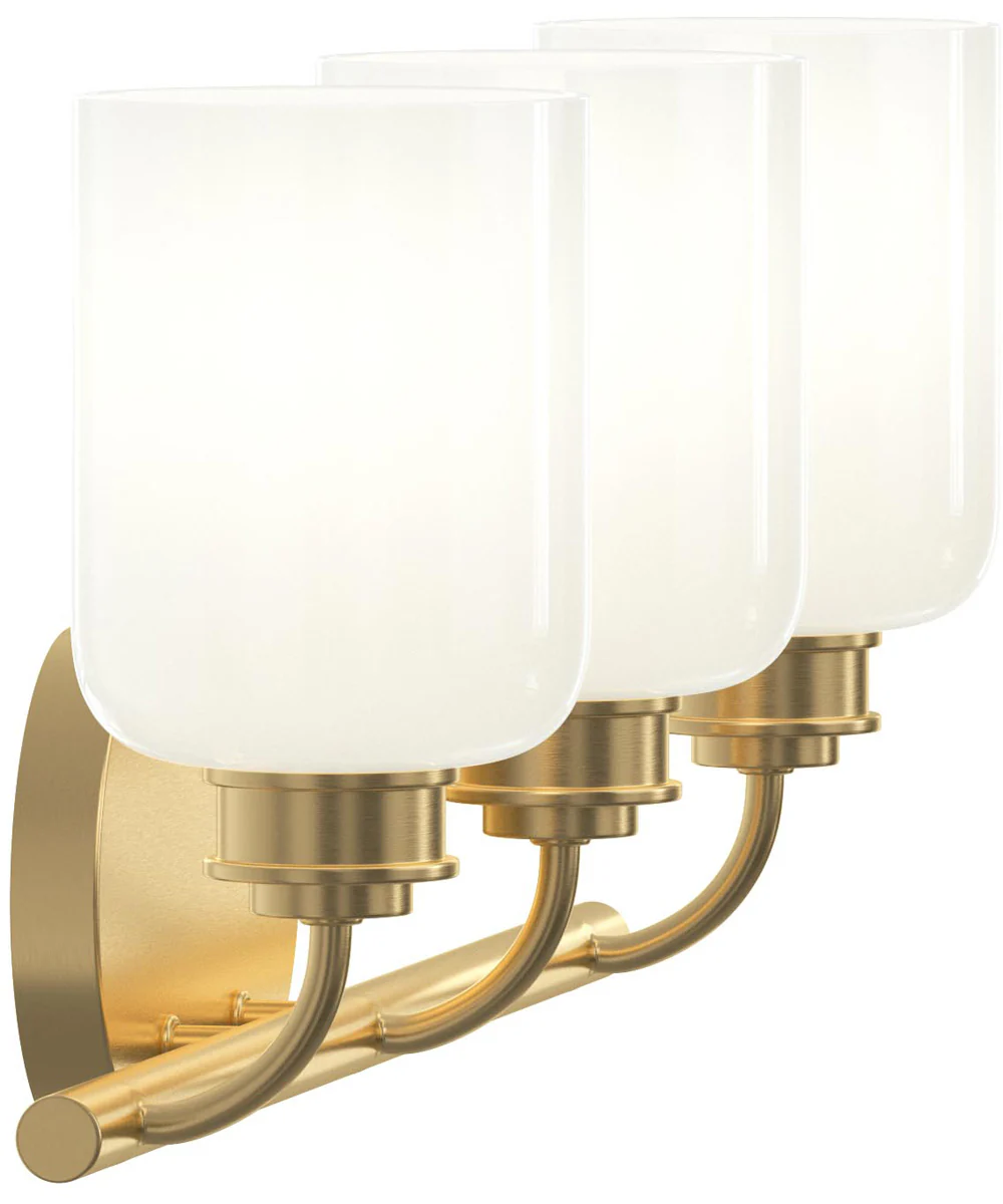 Reines 3-Light Bath Vanity with Opal Glass Shades Brushed Gold - Image 7