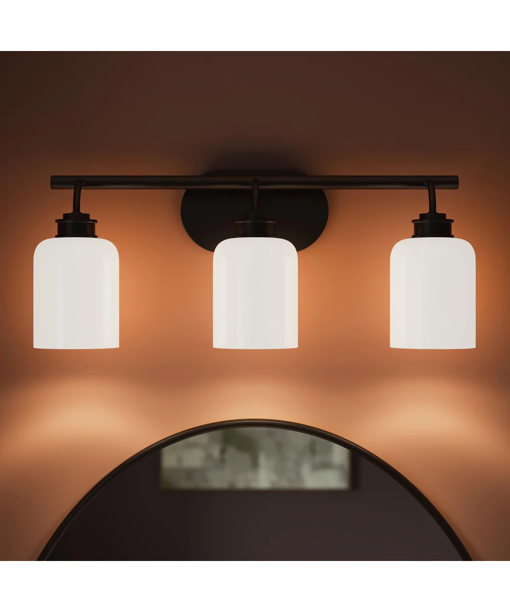 Reines 3-Light Bath Vanity with Opal Glass Shades Matte Black - Image 10