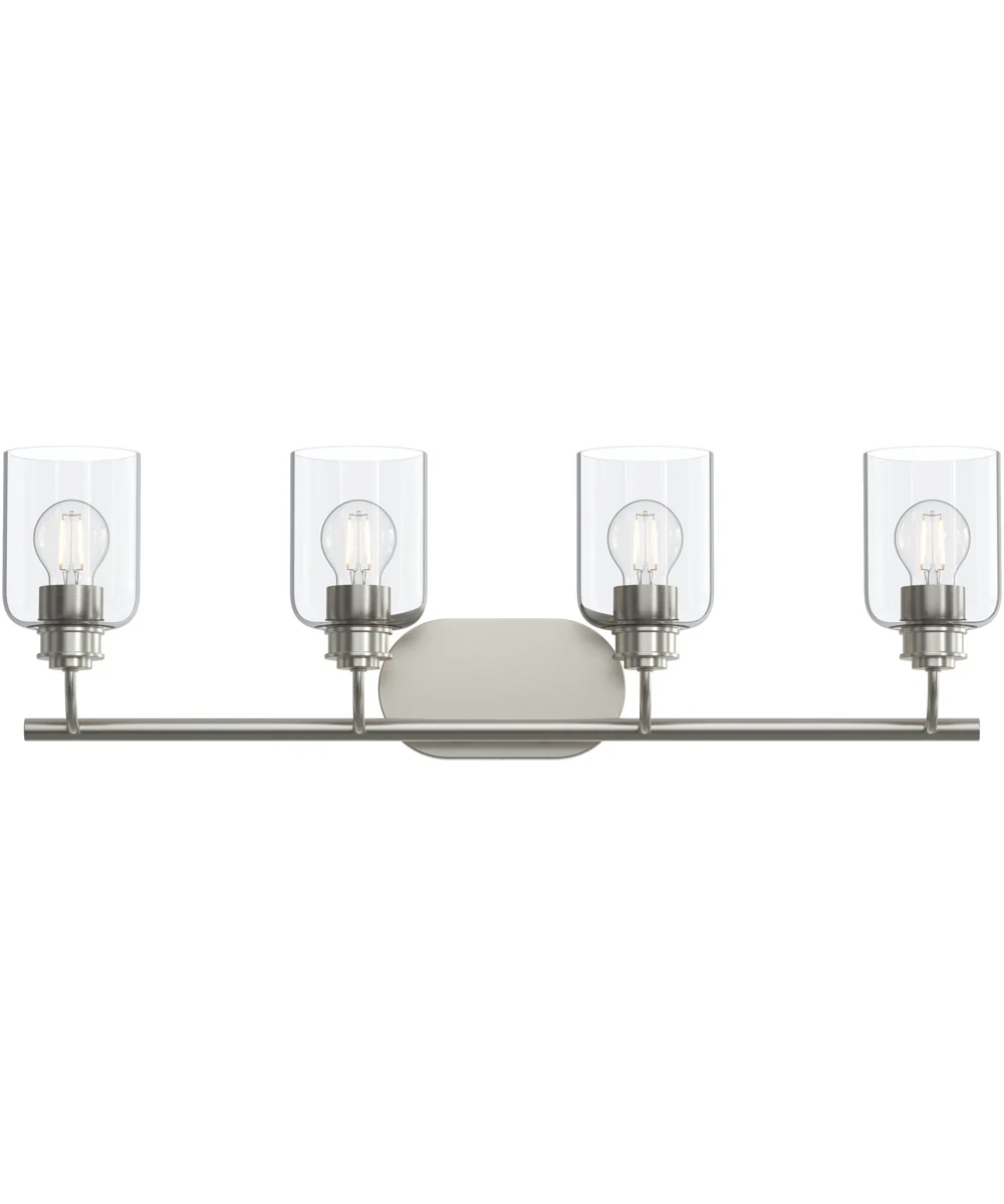 Reines 4-Light Bath Vanity with Clear Glass Shades Brushed Nickel - Image 6