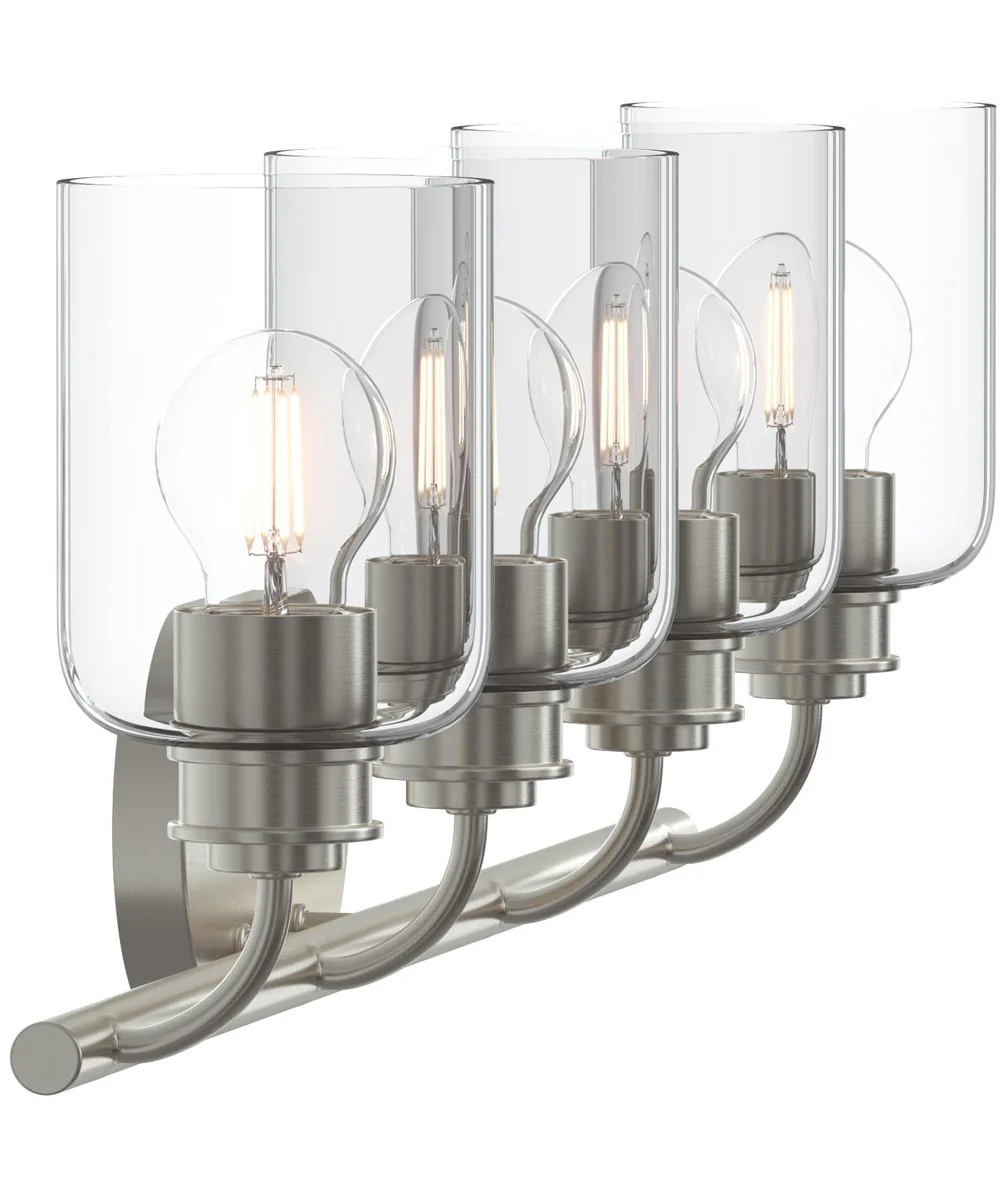 Reines 4-Light Bath Vanity with Clear Glass Shades Brushed Nickel - Image 7