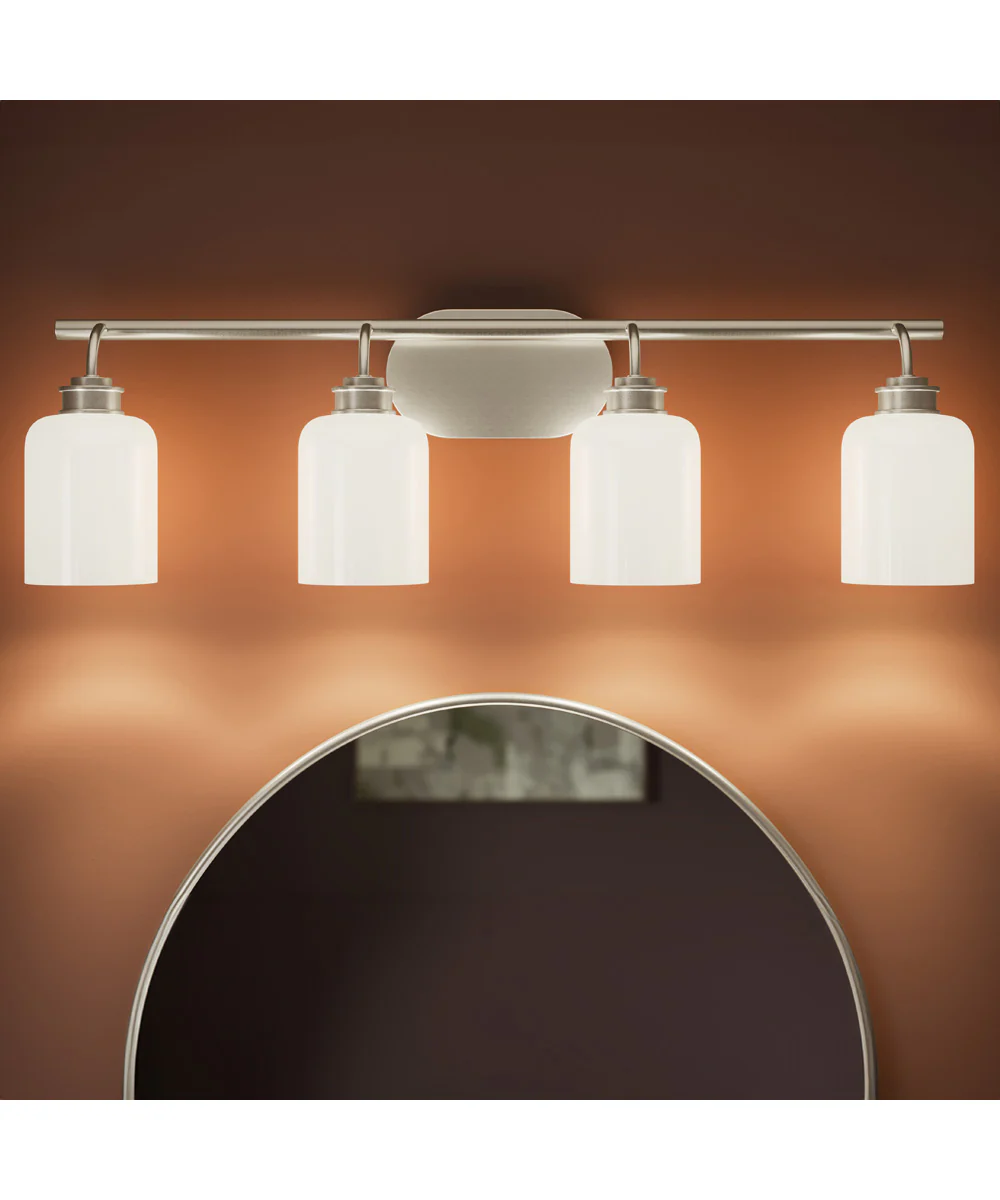Reines 4-Light Bath Vanity with Opal Glass Shades Brushed Nickel - Image 11
