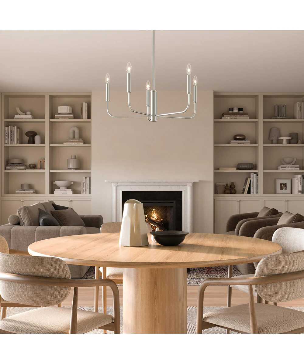 Reines 5-Light Medium Chandelier Brushed Nickel - Image 2