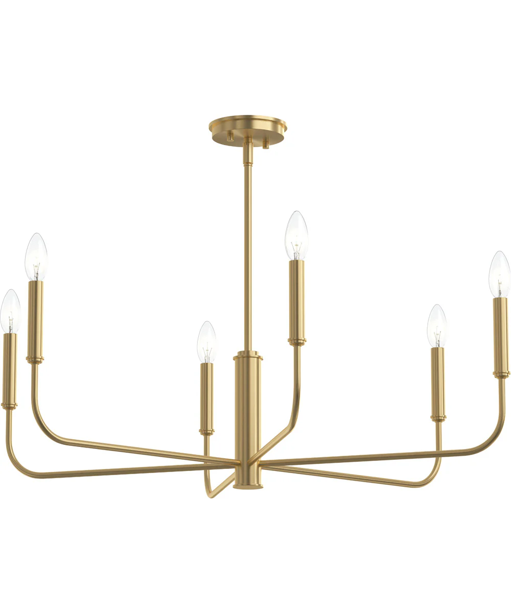 Reines 6-Light Large Chandelier Brushed Gold