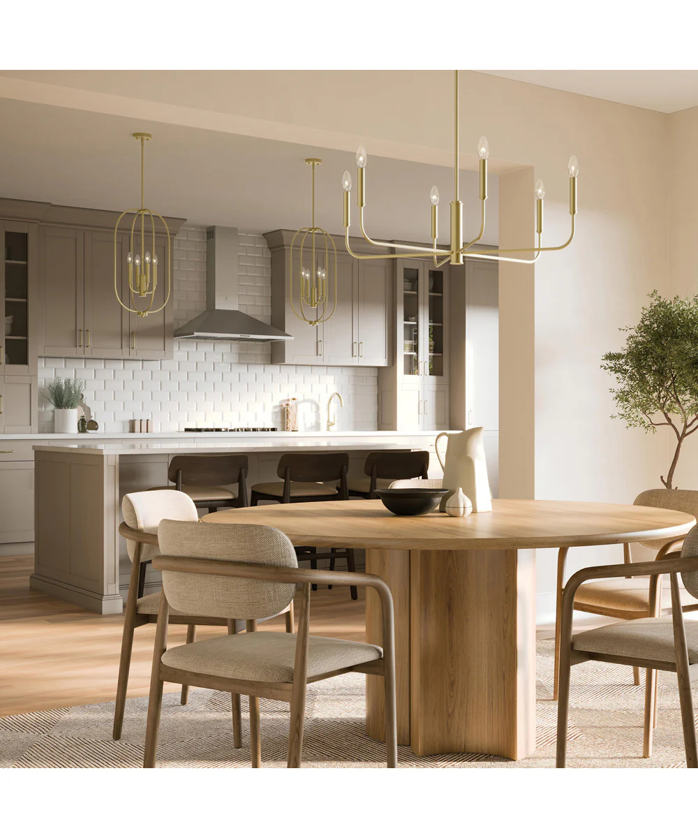 Reines 6-Light Large Chandelier Brushed Gold - Image 2