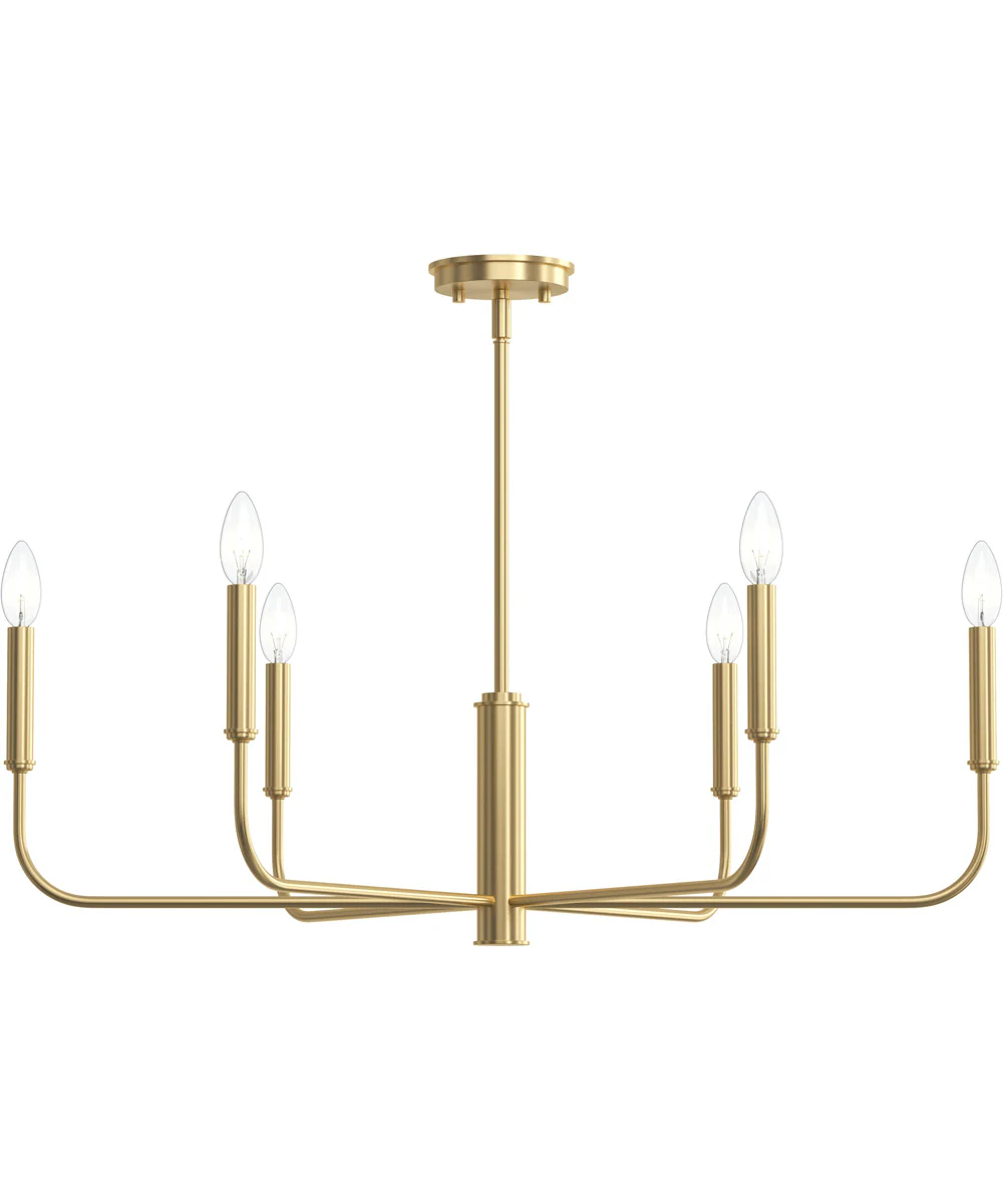 Reines 6-Light Large Chandelier Brushed Gold - Image 6