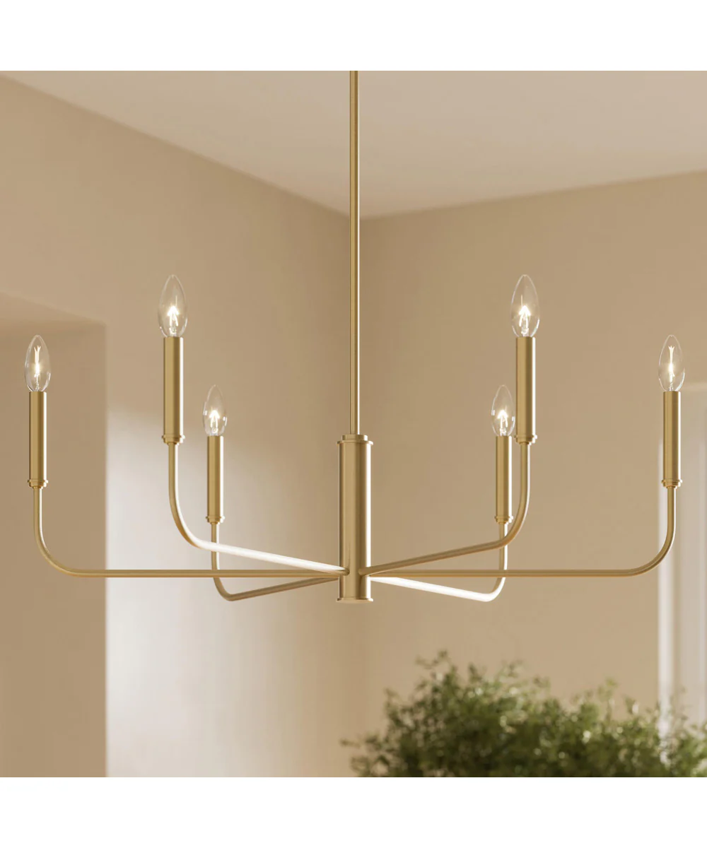 Reines 6-Light Large Chandelier Brushed Gold - Image 8