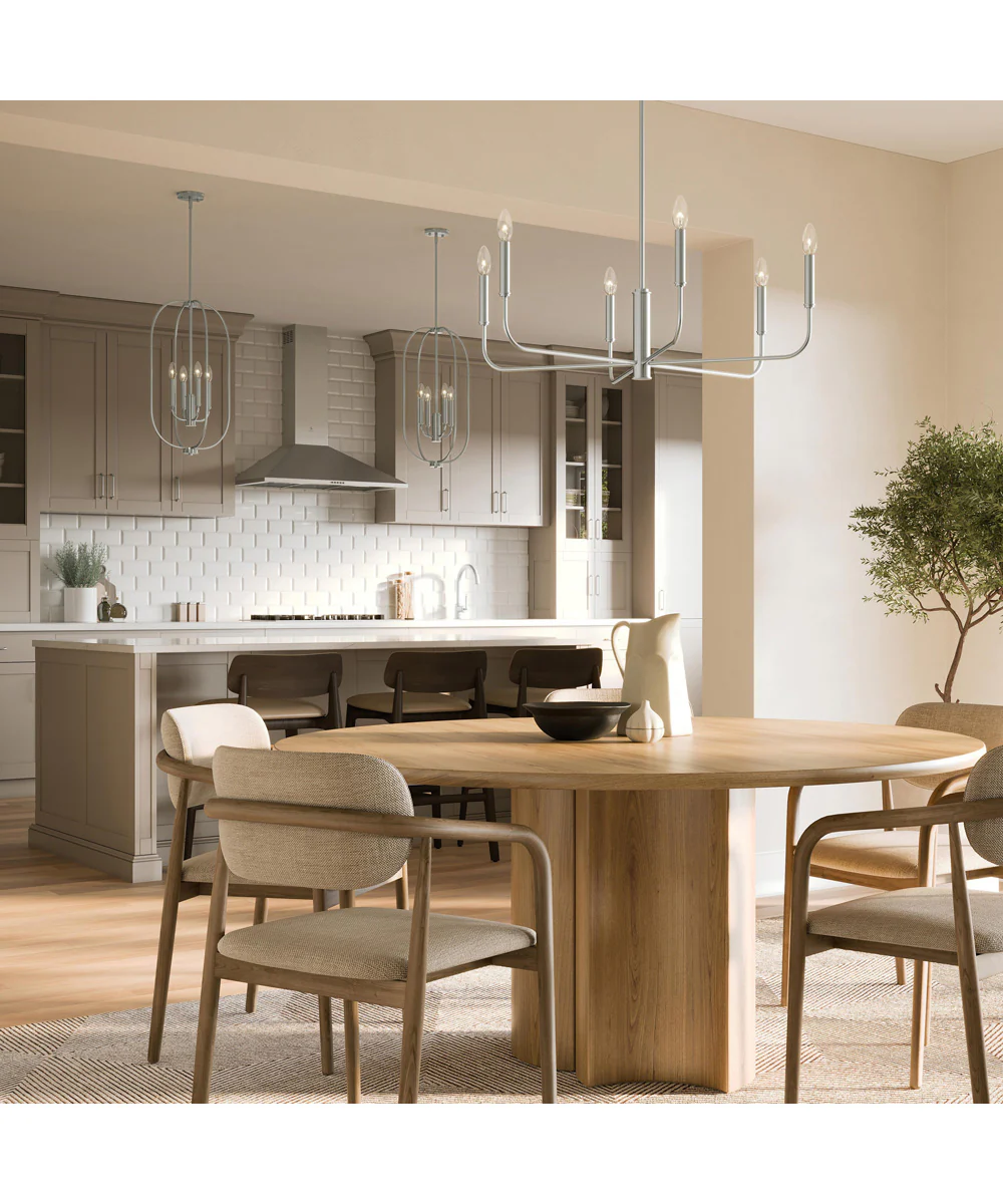Reines 6-Light Large Chandelier Brushed Nickel - Image 2