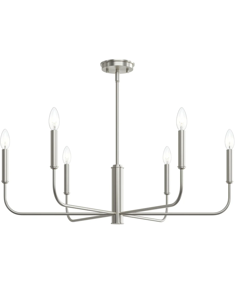 Reines 6-Light Large Chandelier Brushed Nickel - Image 7