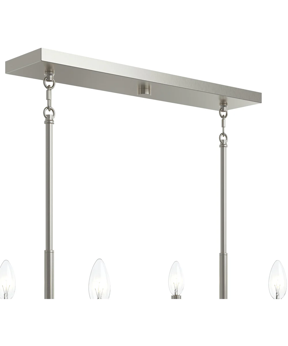 Reines 6-Light Linear Chandelier Brushed Nickel - Image 5