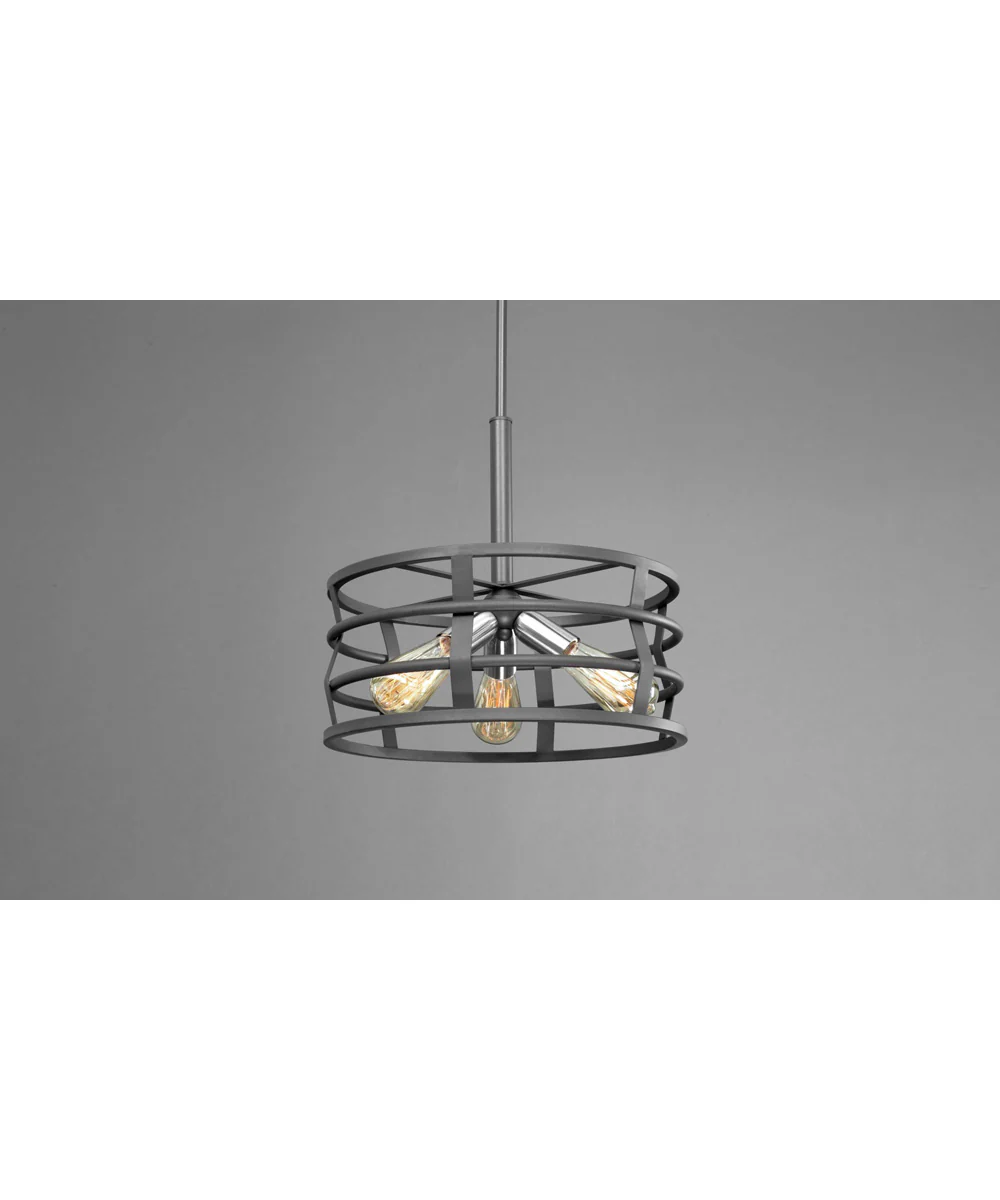 Remix 3-Light Global Pendant Light Graphite - Image 3