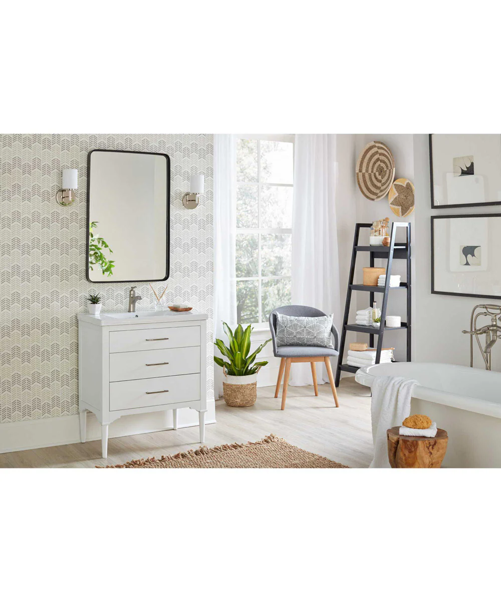 Replay 1-Light Etched White Glass Glass Modern Bath Vanity Light Polished Nickel - Image 5