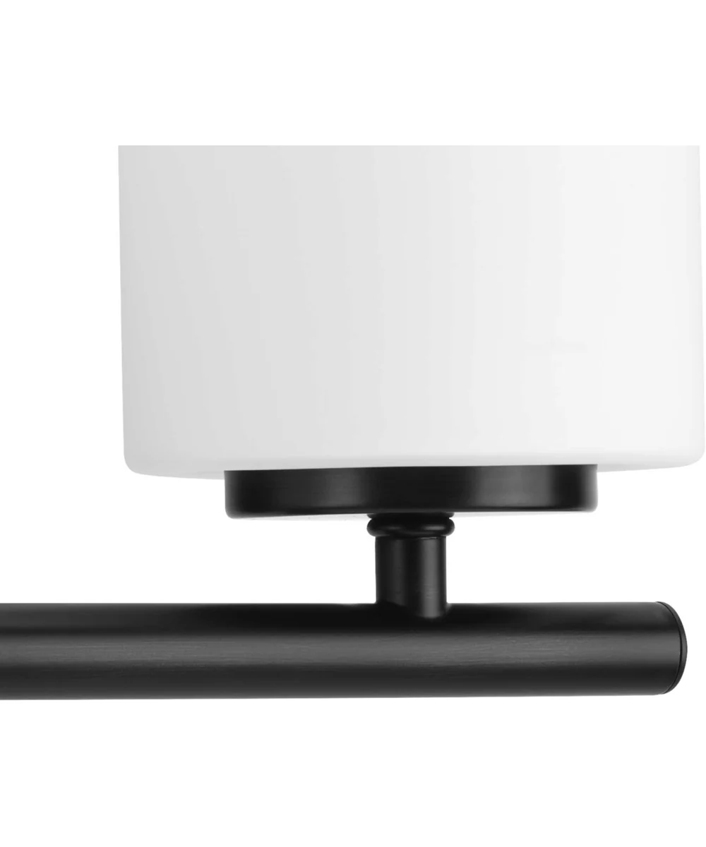 Replay 3-Light Etched Glass Modern Bath Vanity Light Textured Black - Image 8