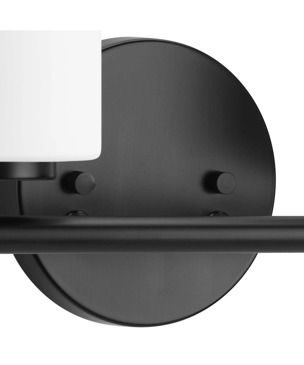 Replay 3-Light Etched Glass Modern Bath Vanity Light Textured Black - Image 9
