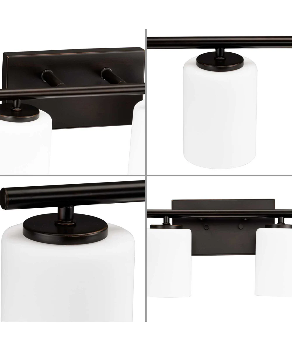 Replay 6-Light Traditional Etched White Glass Bath Vanity Light Antique Bronze - Image 3