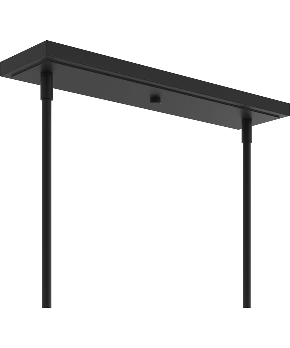 Rigsby 6-Light Linear Chandelier Matte Black and Brushed Gold - Image 5