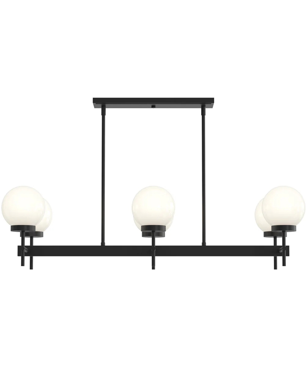 Rigsby 6-Light Linear Chandelier Matte Black - Image 6