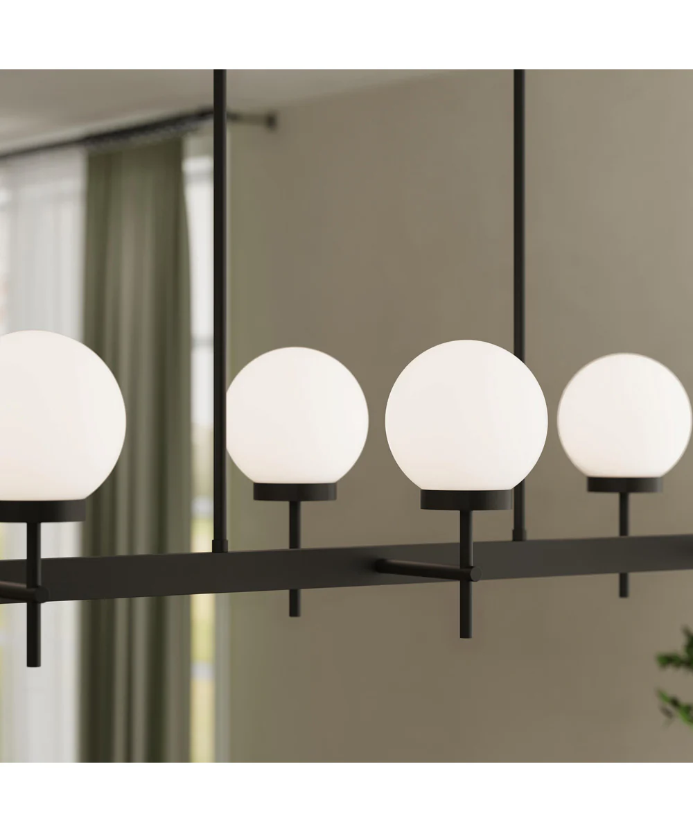 Rigsby 6-Light Linear Chandelier Matte Black - Image 8